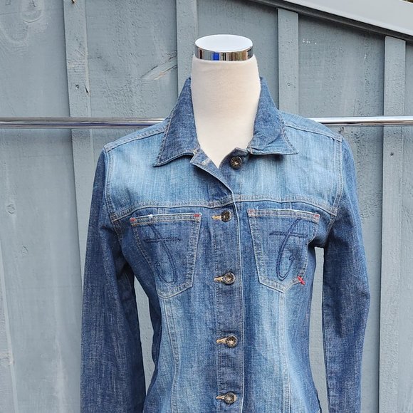 Tommy Hilfiger Denim Jean Jacket Ladies Small - Picture 2 of 10